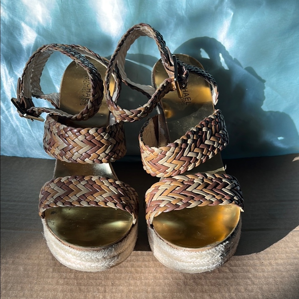 Michael Kors Wedge Heels Sandals Woven